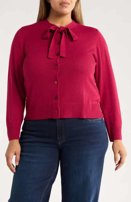 CeCe Tie Neck Cardigan