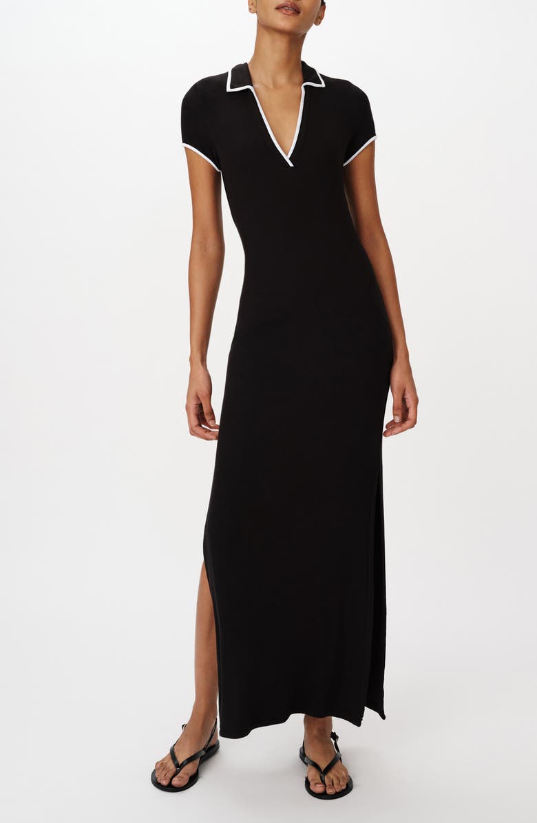 ATM Anthony Thomas Melillo Contrast Trim Polo Dress, Main, color, 