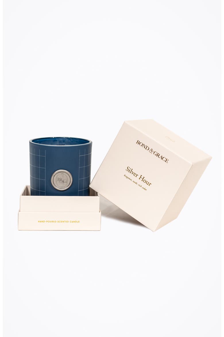 Silver Hour Candle, Alternate, color, Blue