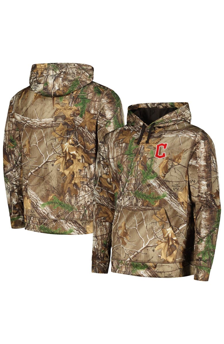 DUNBROOKE Men's Dunbrooke Camo Cleveland Guardians Champion Realtree Pullover Hoodie, Main, color, 