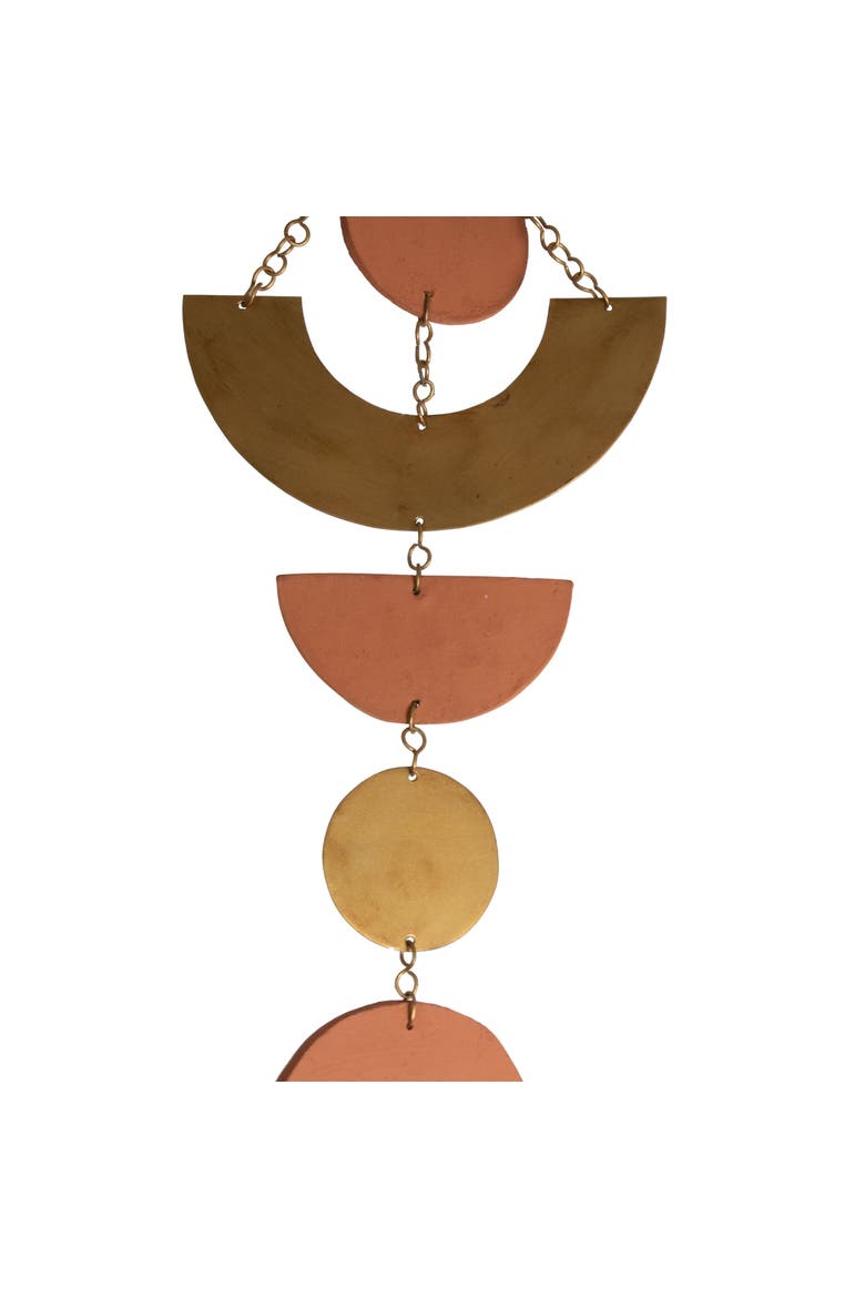 Geometric Brass Metal Hanging Wall Décor, Alternate, color, Gold