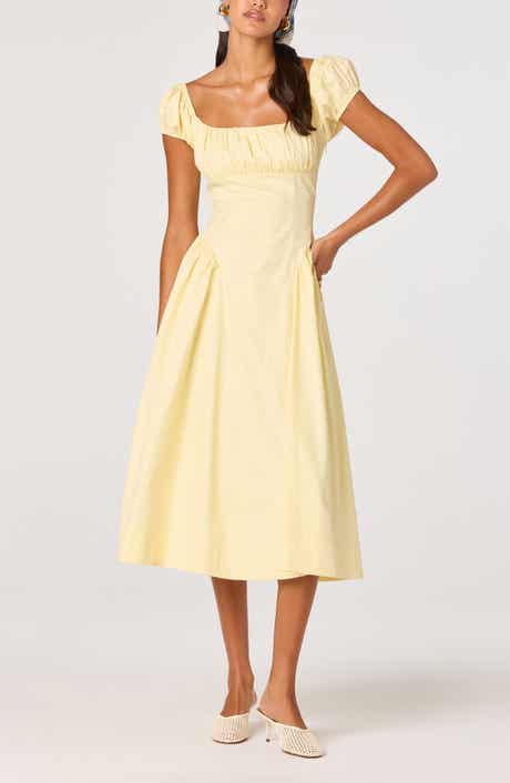 Adilene Cap Sleeve Midi Dress
