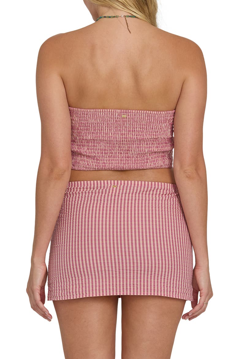 So Stripe Cotton Micro Strapless Top, Alternate, color, PINK SUNSET