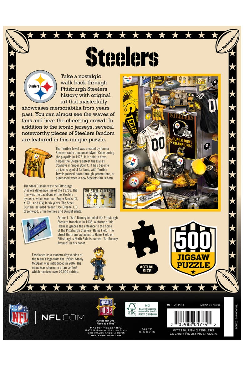 Pittsburgh Steelers Locker 500pc Puzzle, Alternate, color, Multicolor
