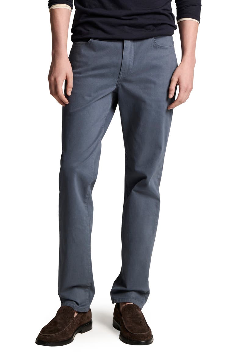 Dylan Slim Fit Peached Stretch Cotton Pants, Main, color, NEUE BLUE