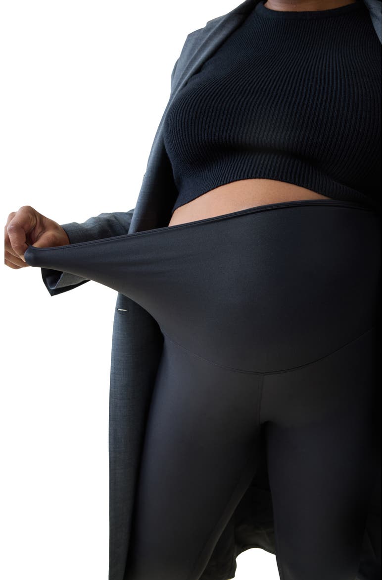 Gloss Maternity Leggings, Alternate, color, BLACK