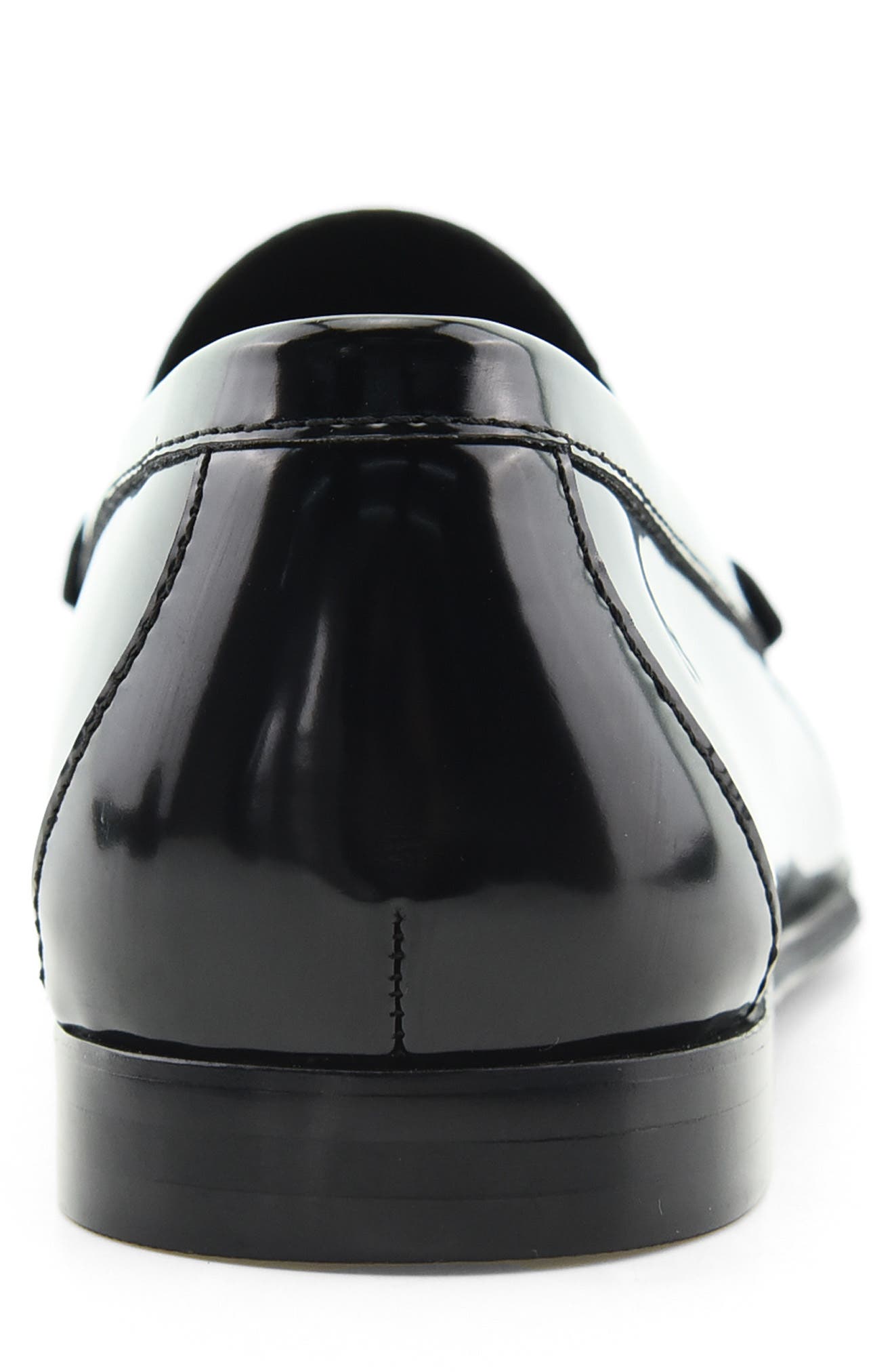 Tinto Faux Leather Penny Loafer, Alternate, color, BLACK