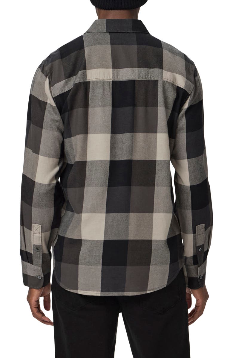 PAIGE Everett Plaid Flannel Button-Up Shirt, Alternate, color, Winter Shale