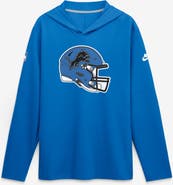 Nike Men's Nike Blue Detroit Lions Sideline Alternate Lightweight Long Sleeve Hooded Dri-FIT T-Shirt