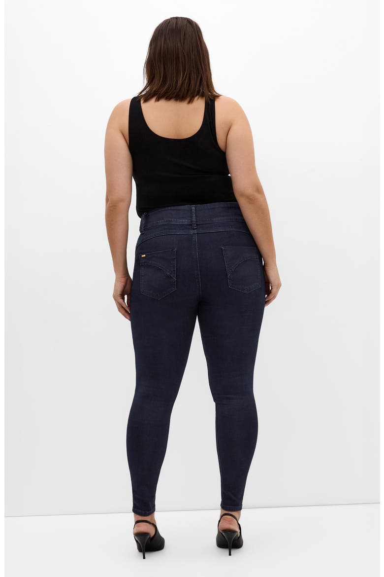 Asha Skinny Jeans, Alternate, color, DARK DENIM