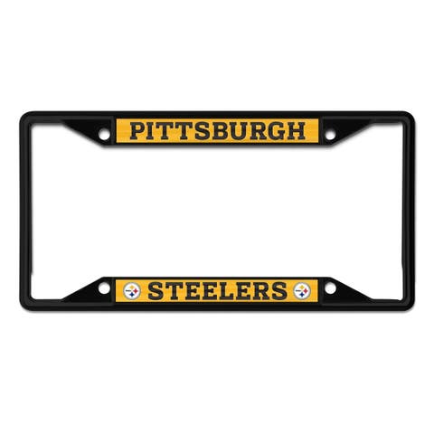 Pittsburgh Steelers Chrome Color License Plate Frame