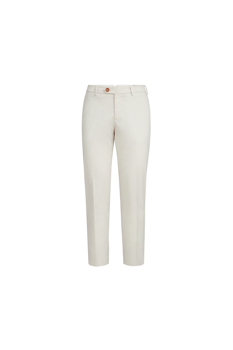 Comfort gabardine trousers, Alternate, color, Off-White