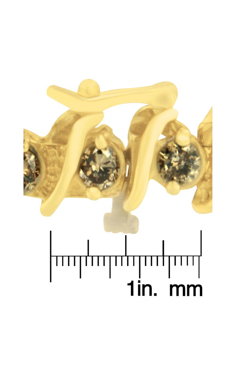 Haus of Brilliance 14K Yellow Gold Round-Cut Diamond 'S' Bracelet, Alternate, color, Yellow