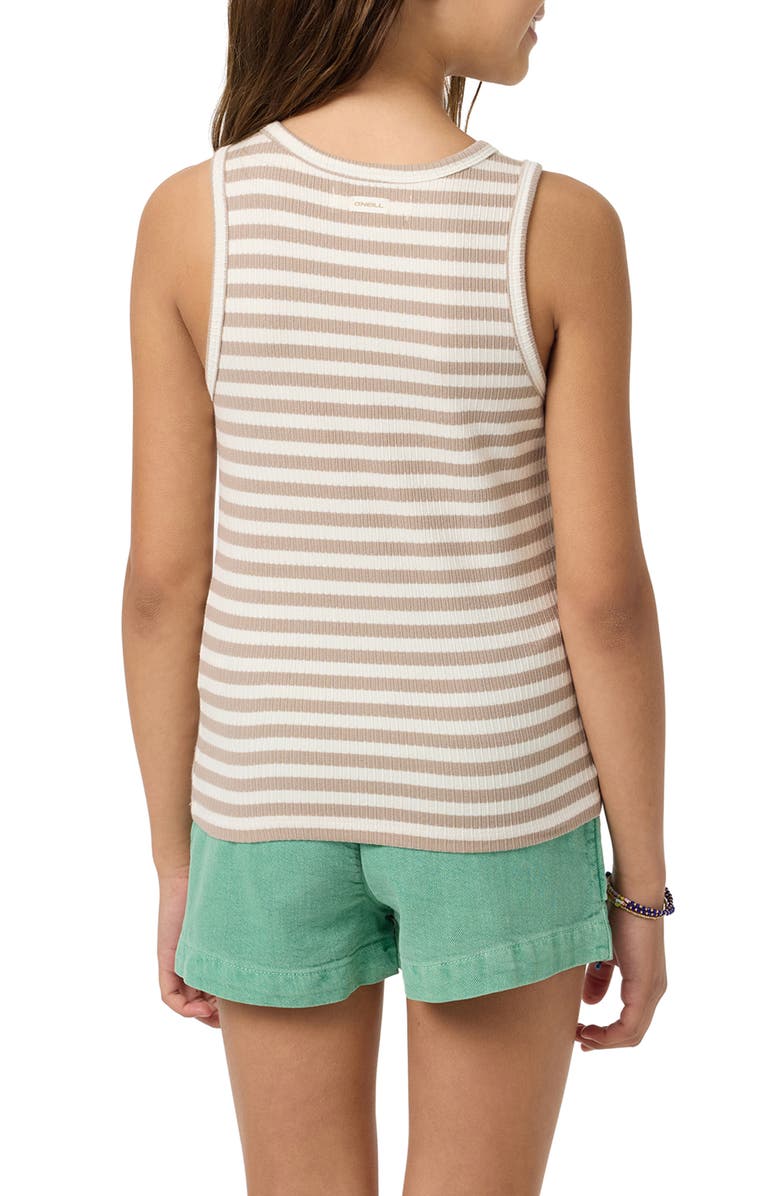 O'Neill Kids' Lonnie Rib Stripe Tank, Alternate, color, Tobacco
