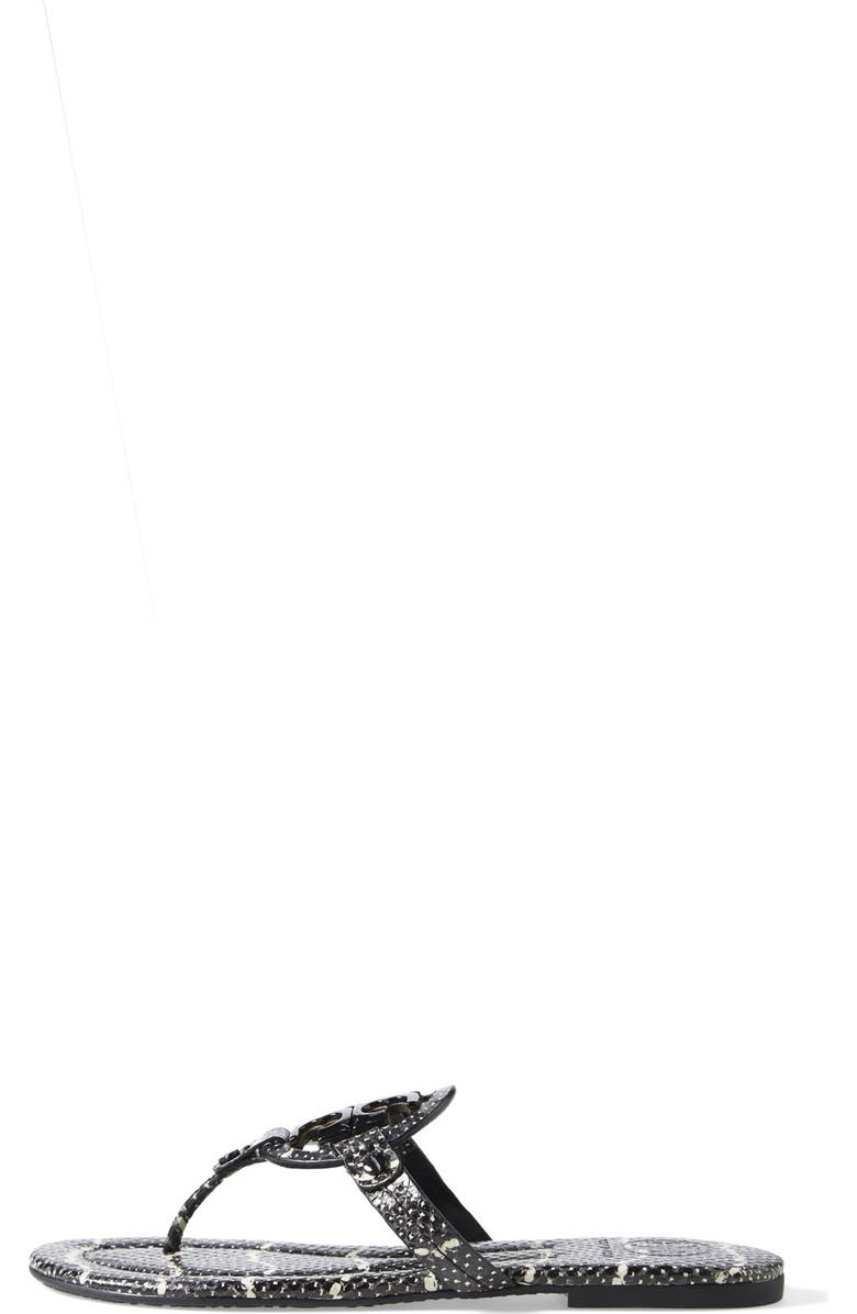 Tory Burch 'Miller 2' Snake Embossed Leather Sandal, Alternate, color,