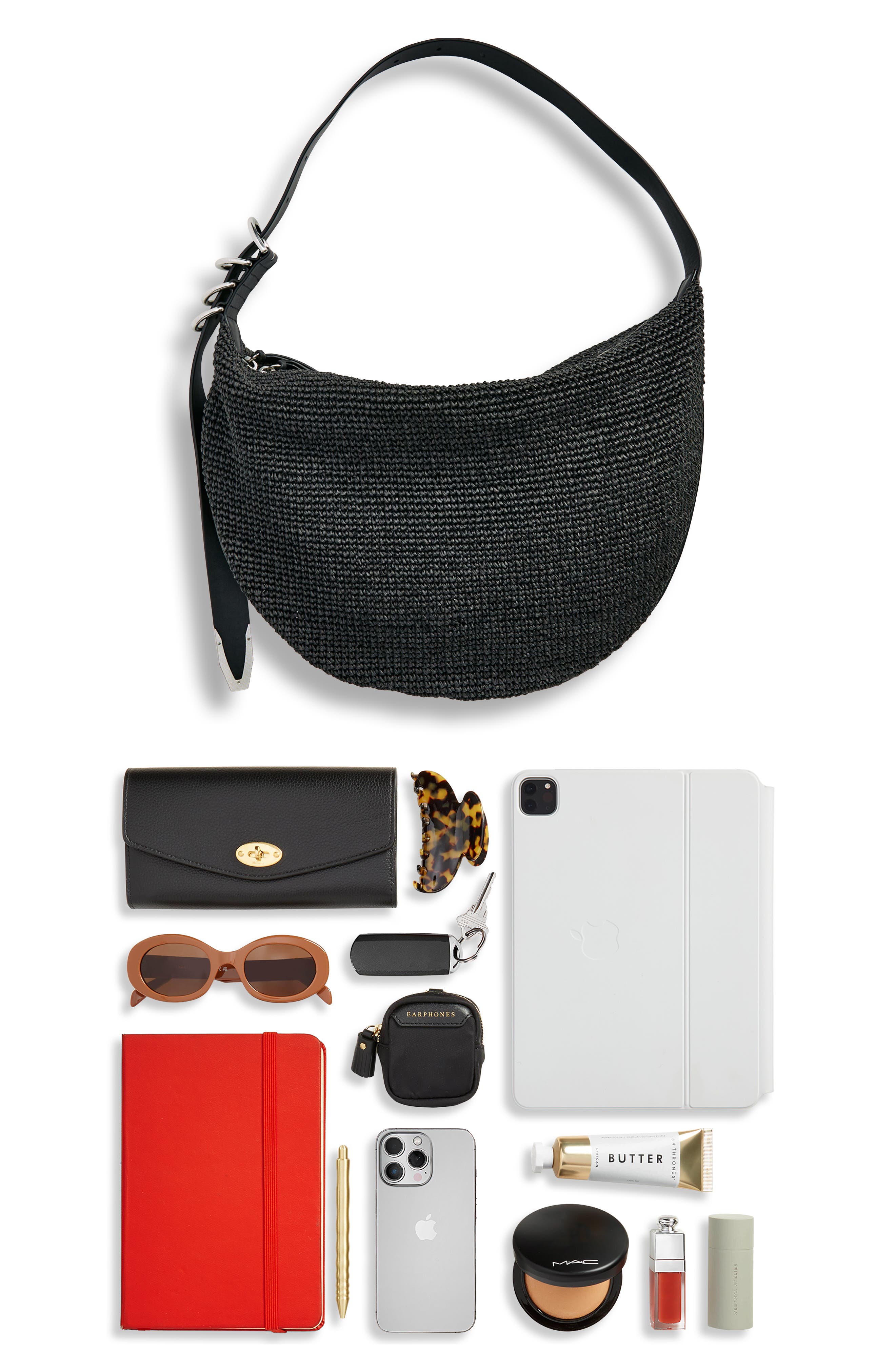 Spire Straw Hobo Bag