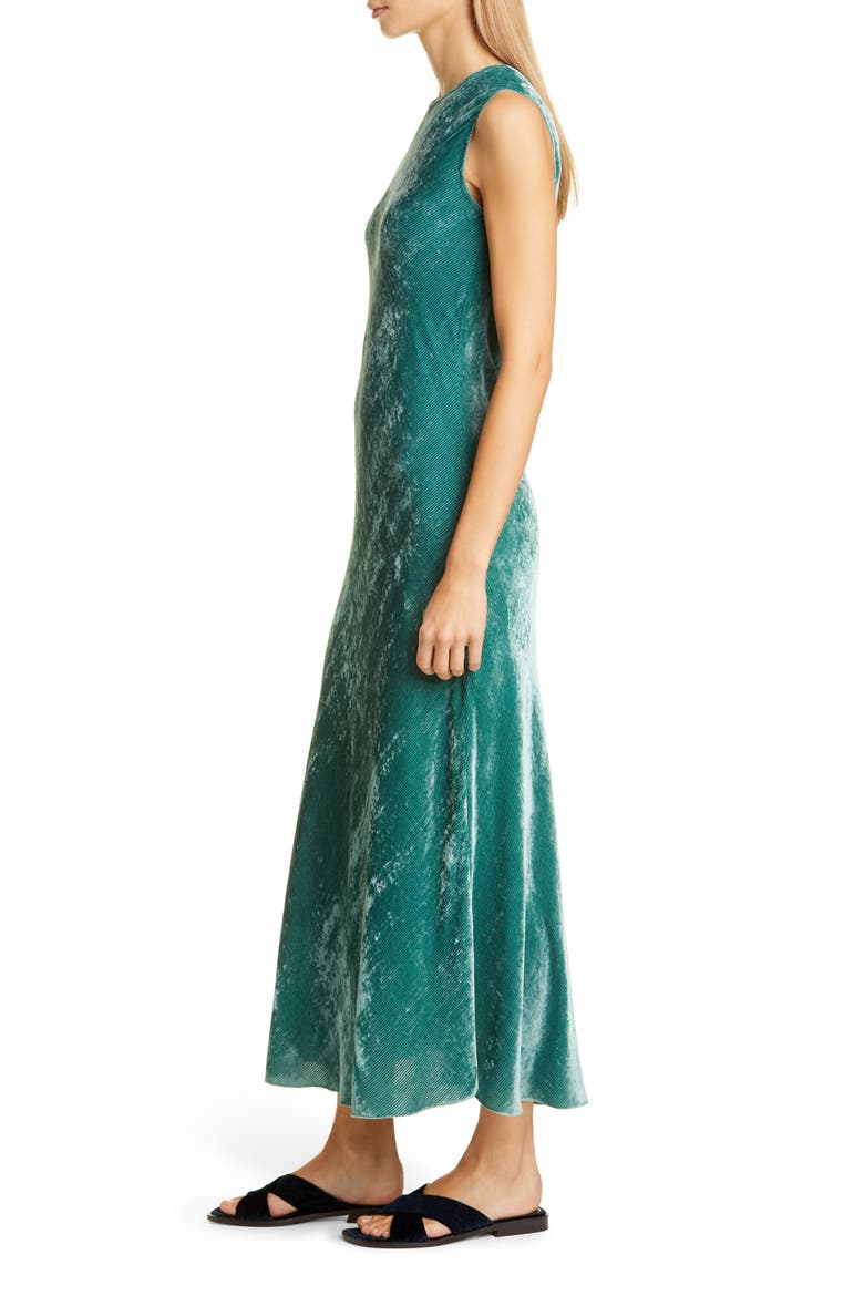 Viv Velvet Midi Dress, Alternate, color, LEEK