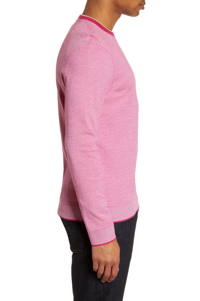 Carriage Slim Fit Sweater, Alternate, color, DEEP PINK
