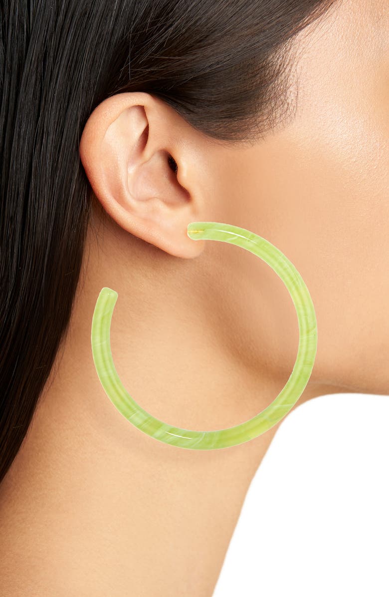 Cult Gaia Geneva Acrylic Hoop Earrings, Alternate, color, 