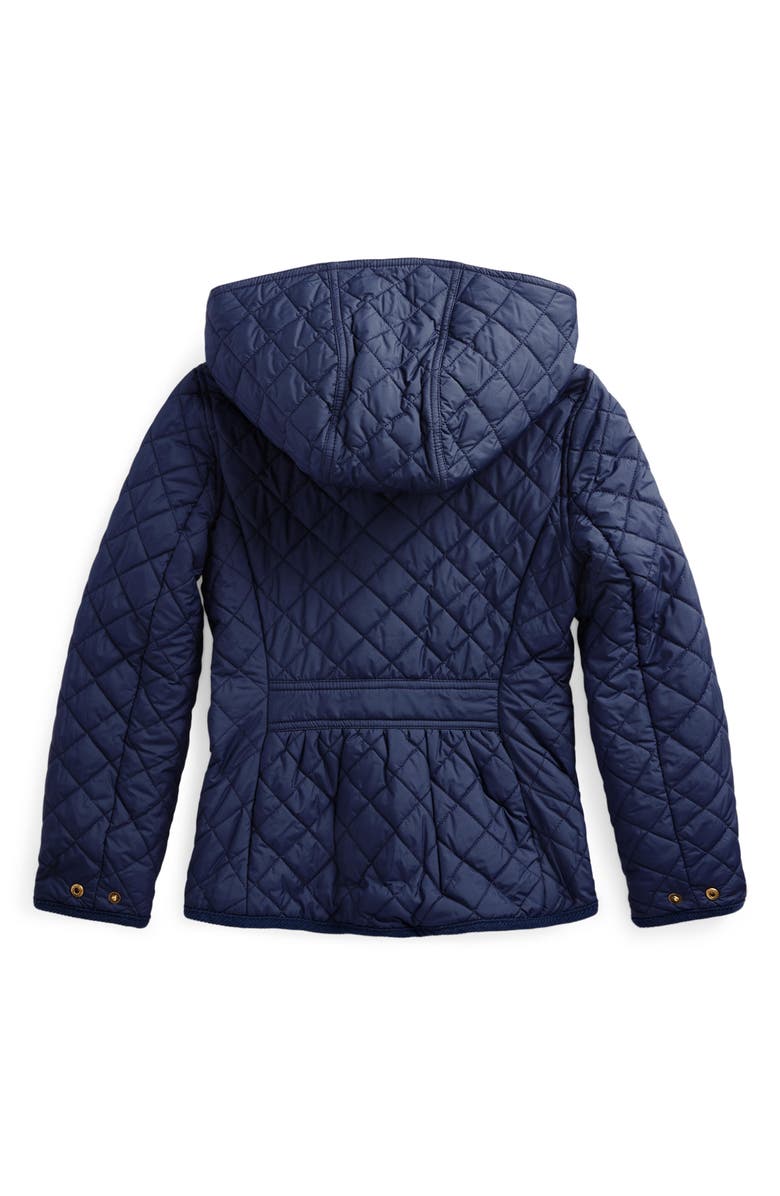 Polo Ralph Lauren Kids' Audrey Quilted Jacket with Removable Hood, Alternate, color, Newport Navy