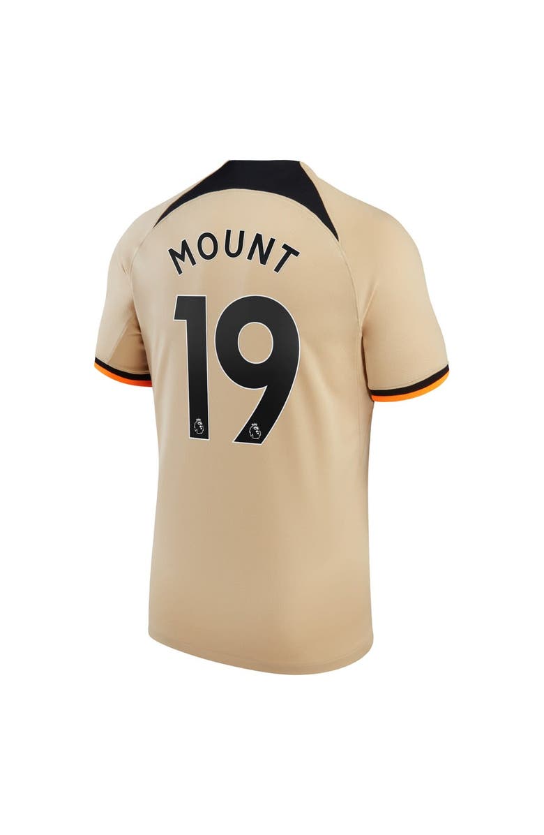 Nike Men's Nike Mason Mount Gold Chelsea 2022/23 Third Replica Player Jersey, Alternate, color, 