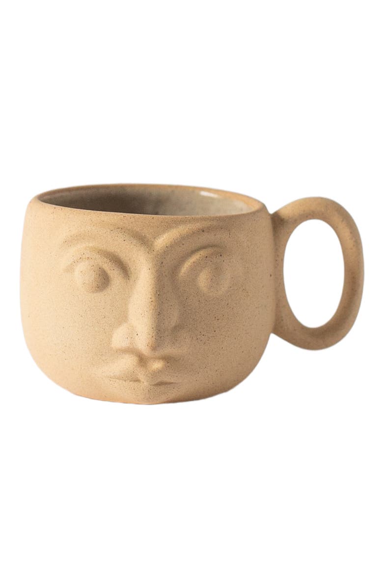 Al Centro Ceramica Face Mug, Main, color, Terracotta