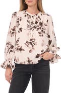 1.STATE Floral Long Sleeve Top