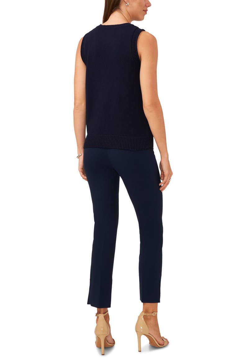 Cotton Sleeveless Sweater, Alternate, color, CLASSIC NAVY BLUE