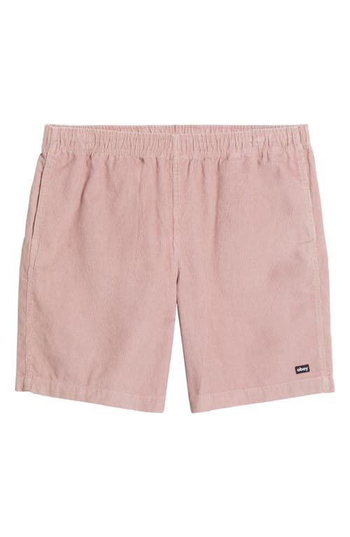 Obey Easy Pulp Cotton Corduroy Shorts In Neutral