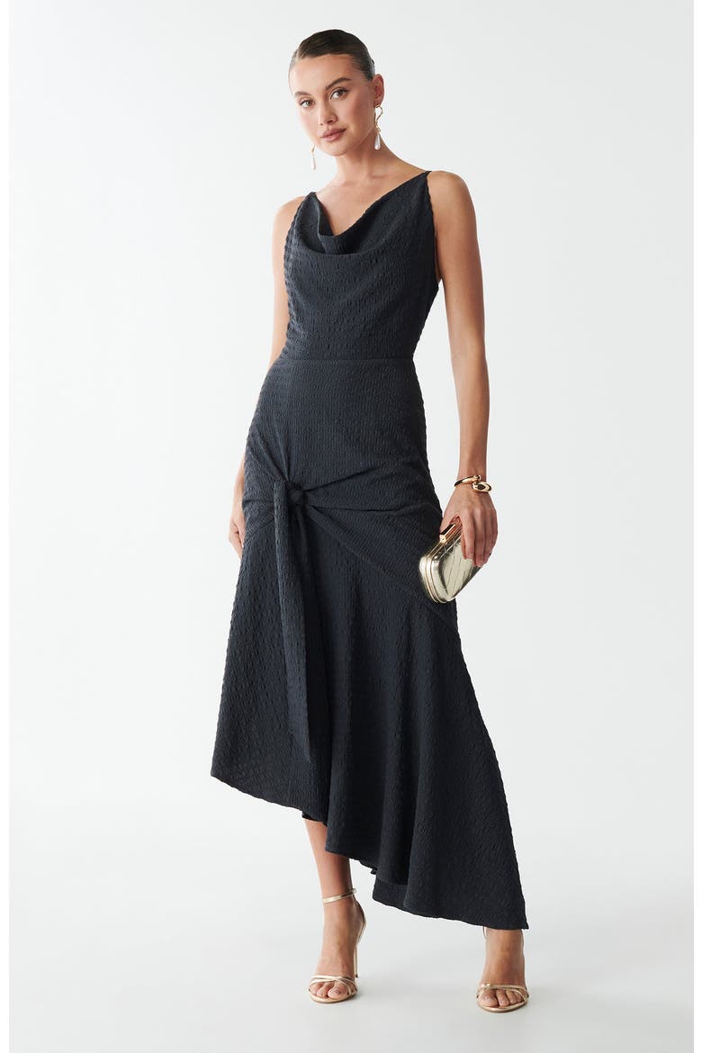 Leo Midi Dress, Alternate, color, Charcoal