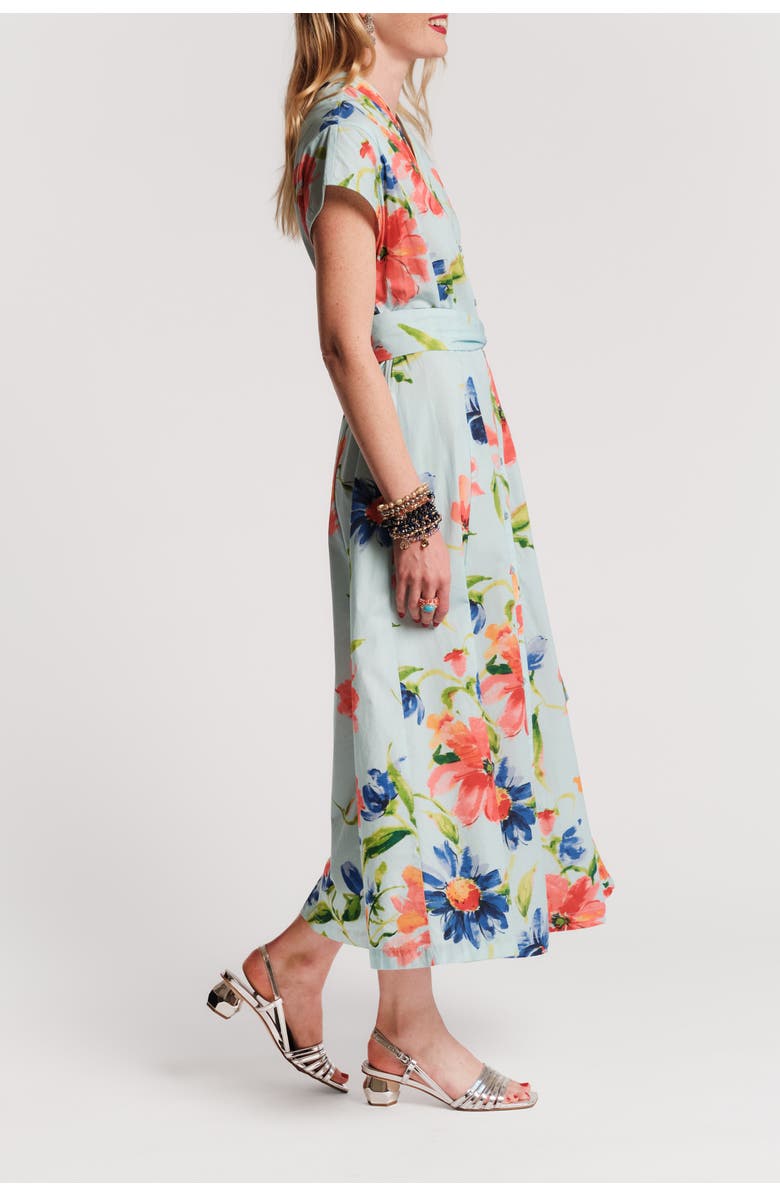 Frances Valentine Eve Dress Georgia Print, Alternate, color, Light Blue/Multi