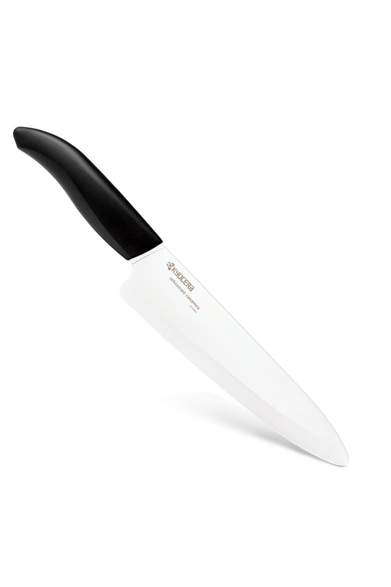 Revolution Ceramic 7 Inch Chef's Knife, Main, color, Black