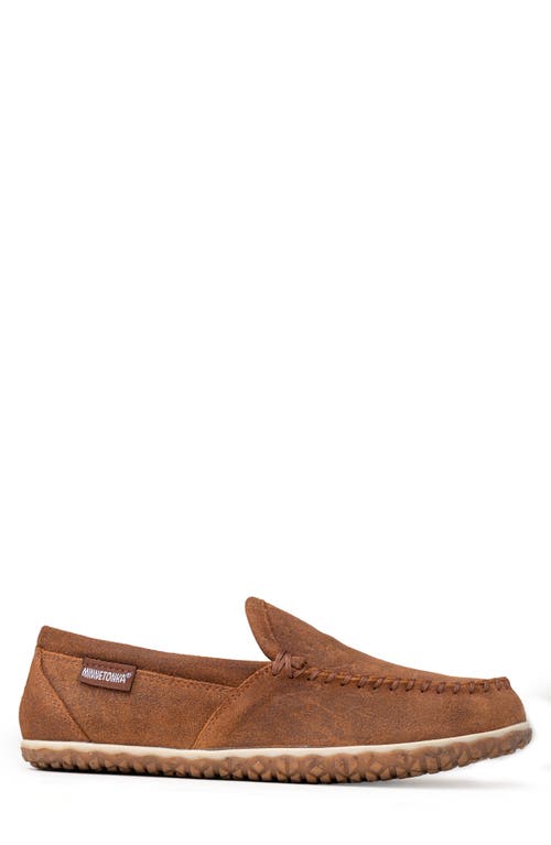 Minnetonka Tilden Moccasin Slipper In Brown
