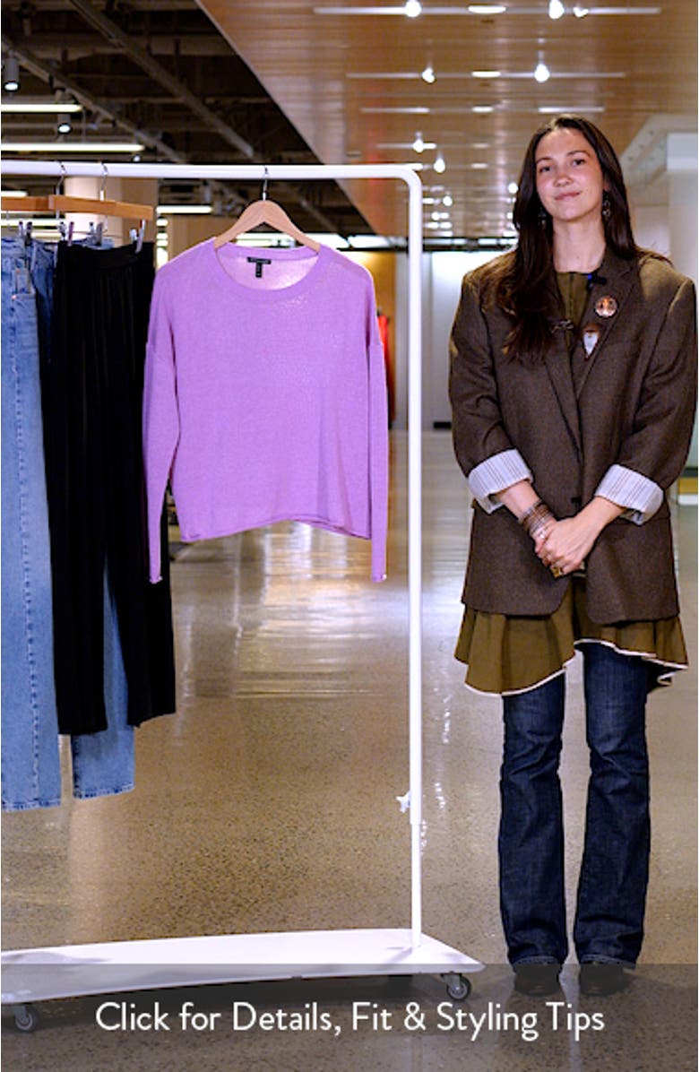 Crewneck Organic Linen & Organic Cotton Sweater, sales video thumbnail