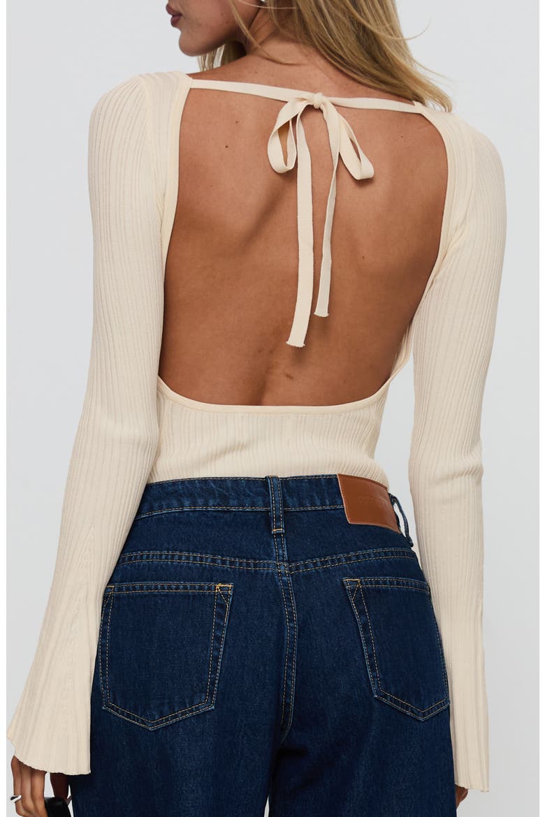 Mayok Rib Bodysuit, Alternate, color, BEIGE