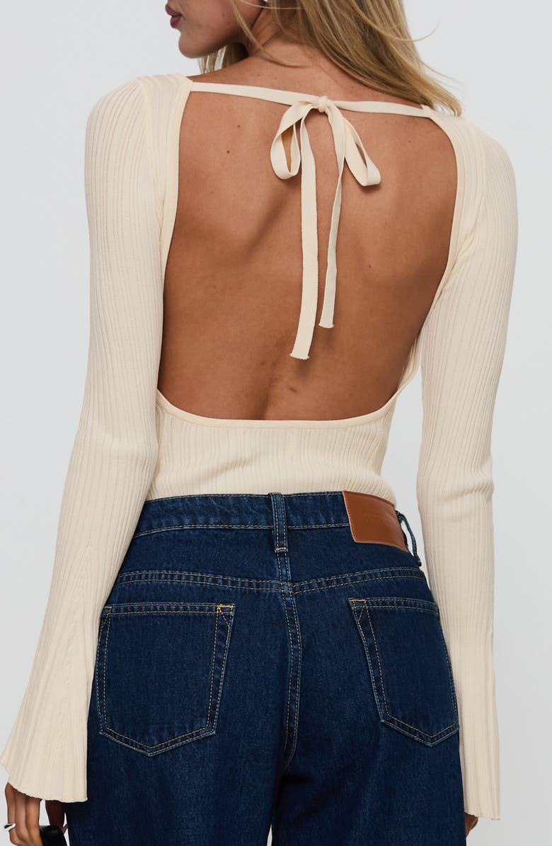 Princess Polly Mayok Rib Bodysuit, Alternate, color, Beige