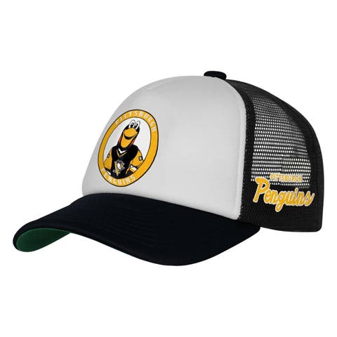 Youth Mitchell & Ness  White Pittsburgh Penguins Mascot Adjustable Trucker Hat