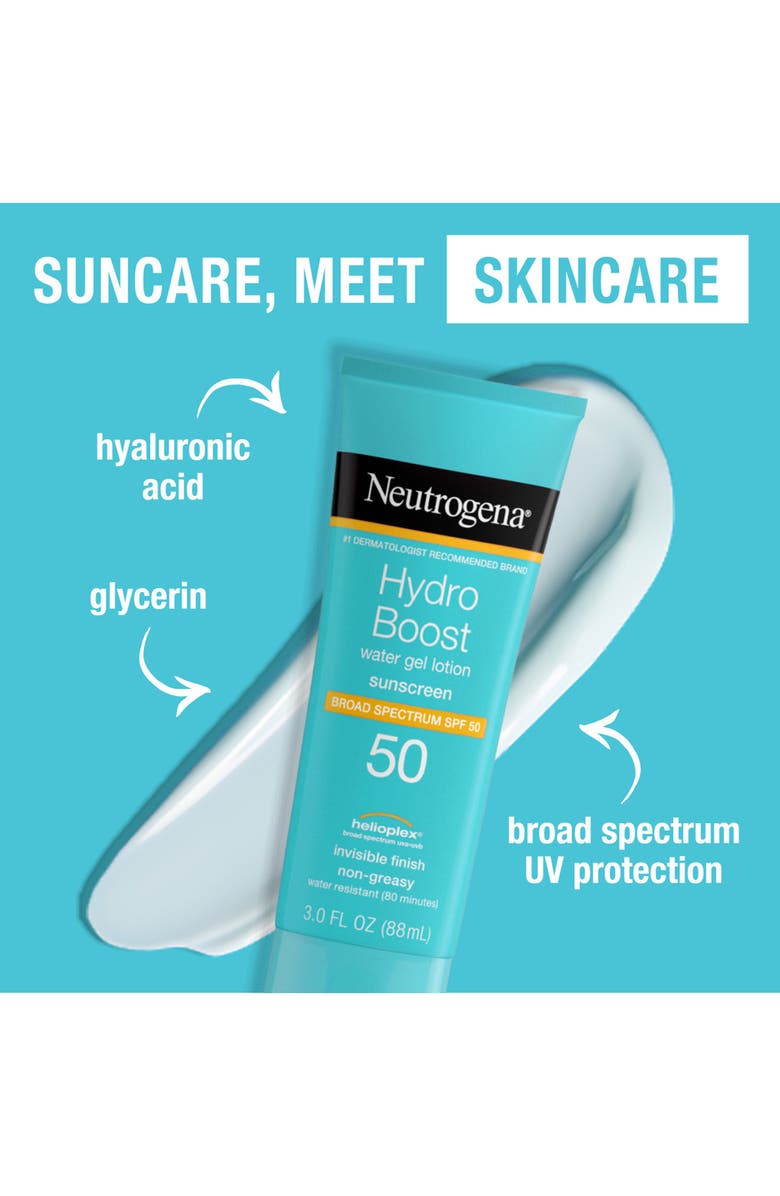 NEUTROGENA Hydro Boost Water Gel Moisturizing Sunscreen Lotion with Broad Spectrum SPF 50 - 3.0 fl. oz., Alternate, color,