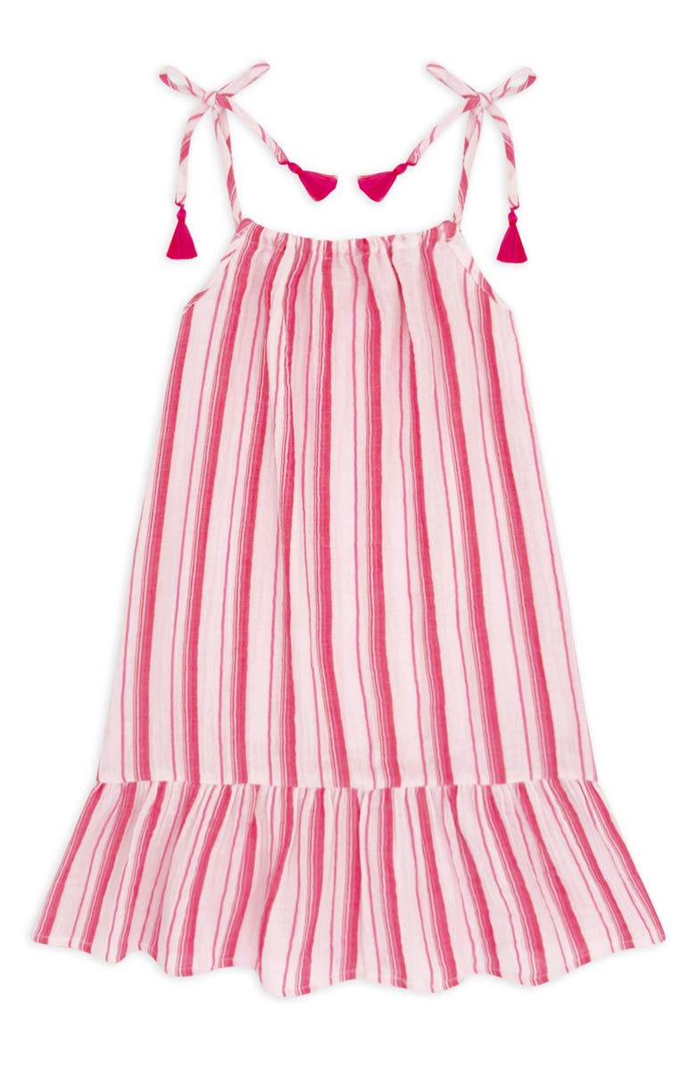 Feather 4 Arrow Kids' Daytrip Stripe Cotton Sundress, Main, color, Pink Marshmallow