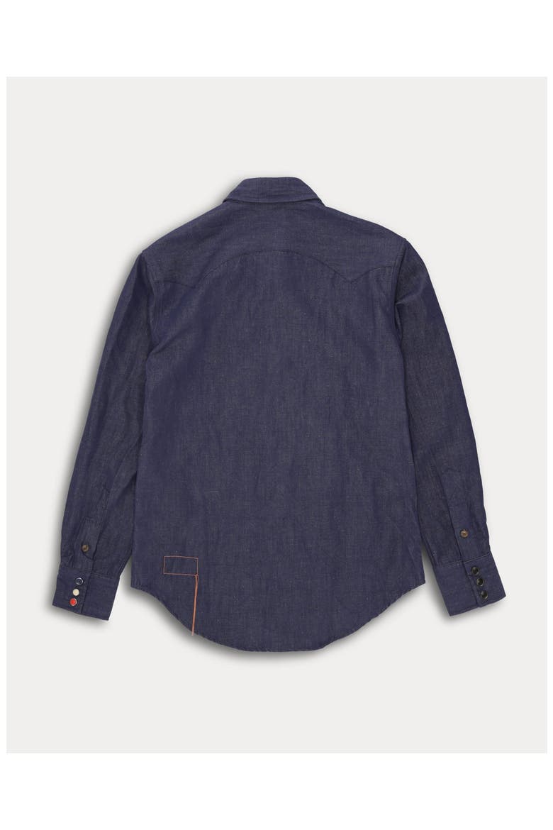 Smith Japanese chambray shirt, Alternate, color, Indigo