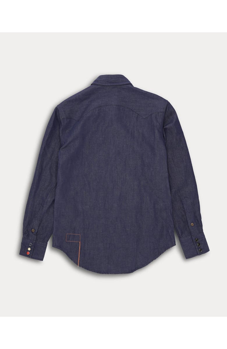 Fortela Smith Japanese chambray shirt, Alternate, color, Indigo