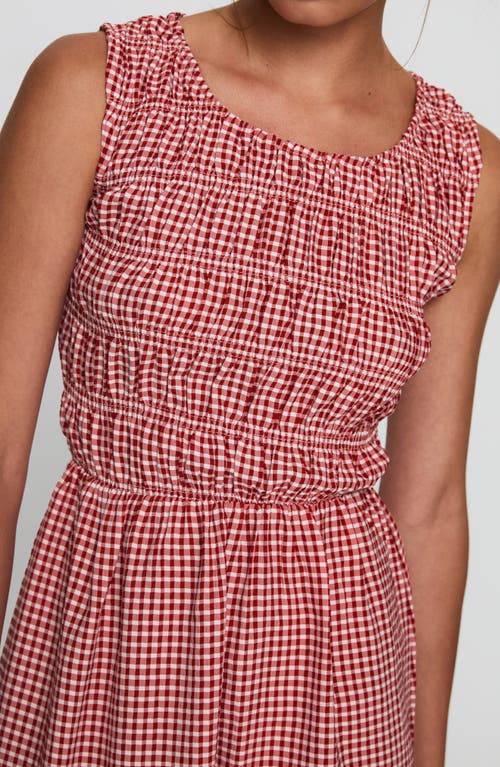 Princess Polly Winxie Shirred Sleeveless Minidress In Red