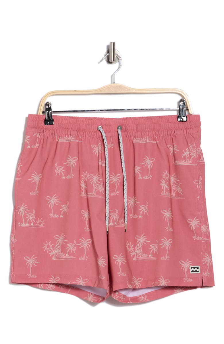 Billabong Lineup Layback Swim Trunks, Alternate, color, Dusty Pink