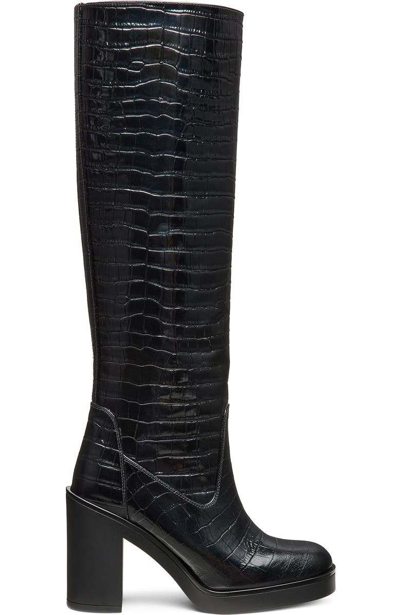 Stuart Weitzman Bethenny Block Heel Tall Boot, Alternate, color, Black
