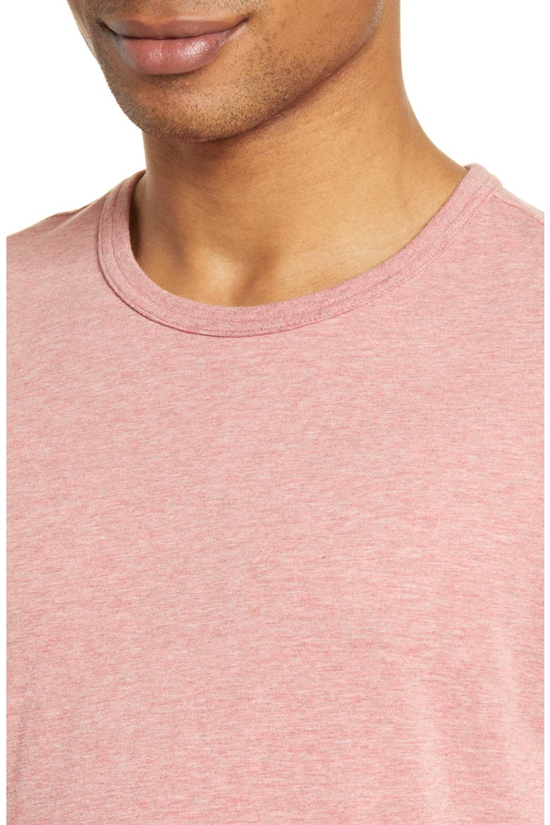 Stretch Cotton & Modal Crewneck T-Shirt, Alternate, color, PINK