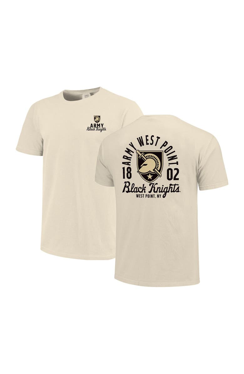 IMAGE ONE Men's Cream Army Black Knights Comfort Colors Mascot Overlay T-Shirt, Alternate, color, Cream