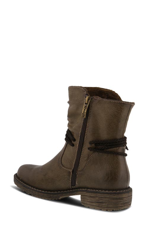 Spring Step Kathie Bootie In Taupe  Faux Leather