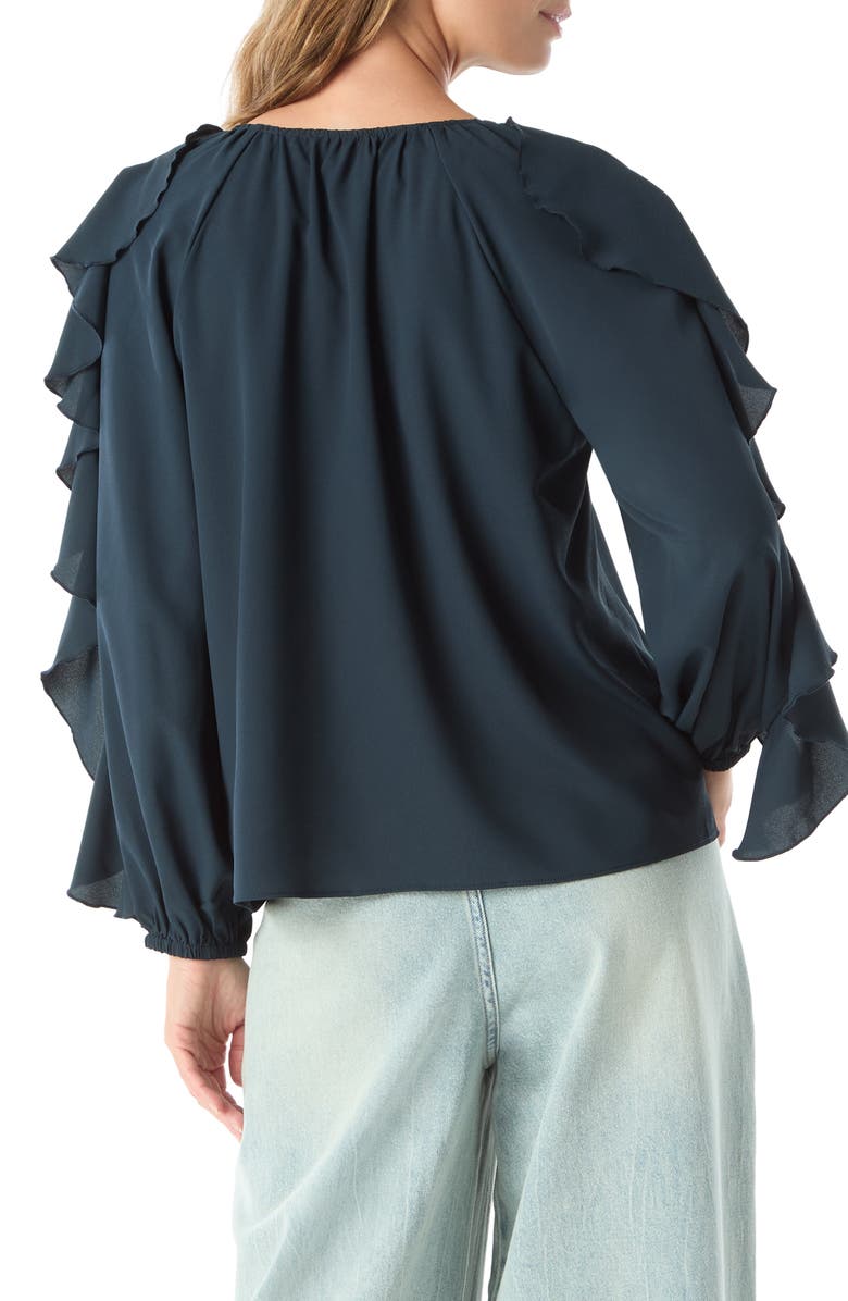 DO by Dee Ocleppo Elysia Ruffle Top, Alternate, color, New Navy