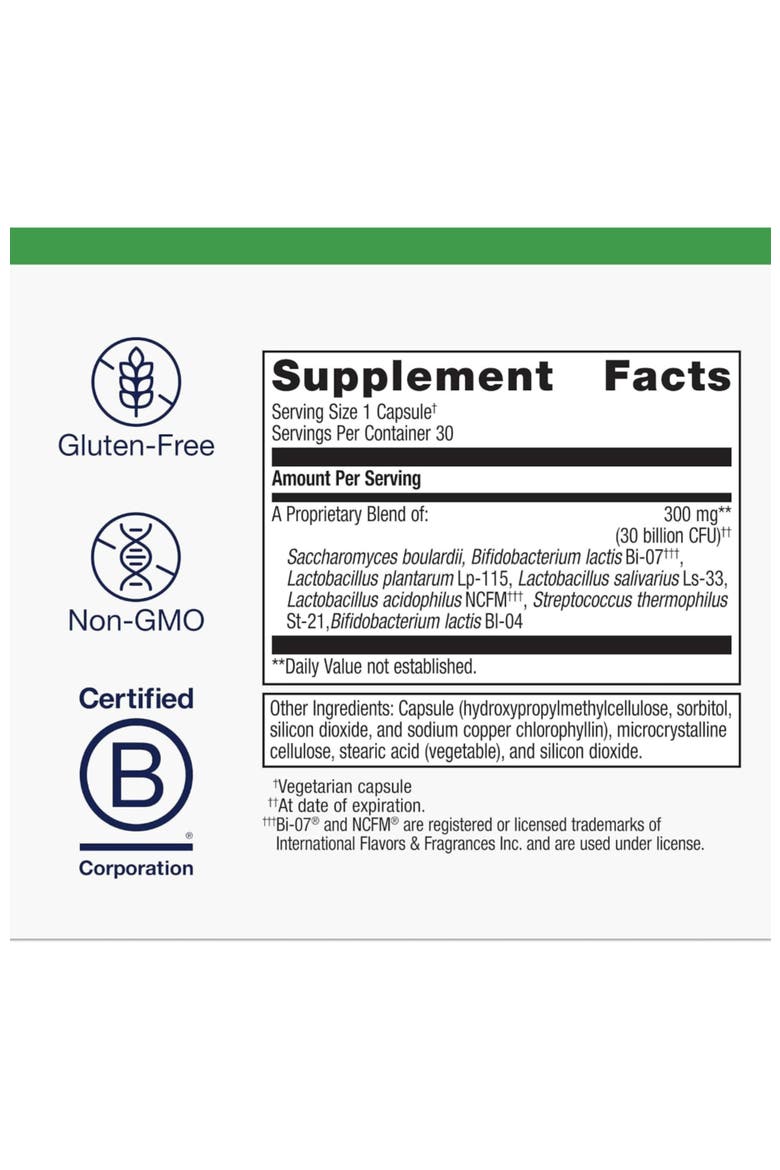 UltraFlora Spectrum Shelf-Stable Probiotic Capsules 30 Capsules, Alternate, color, None