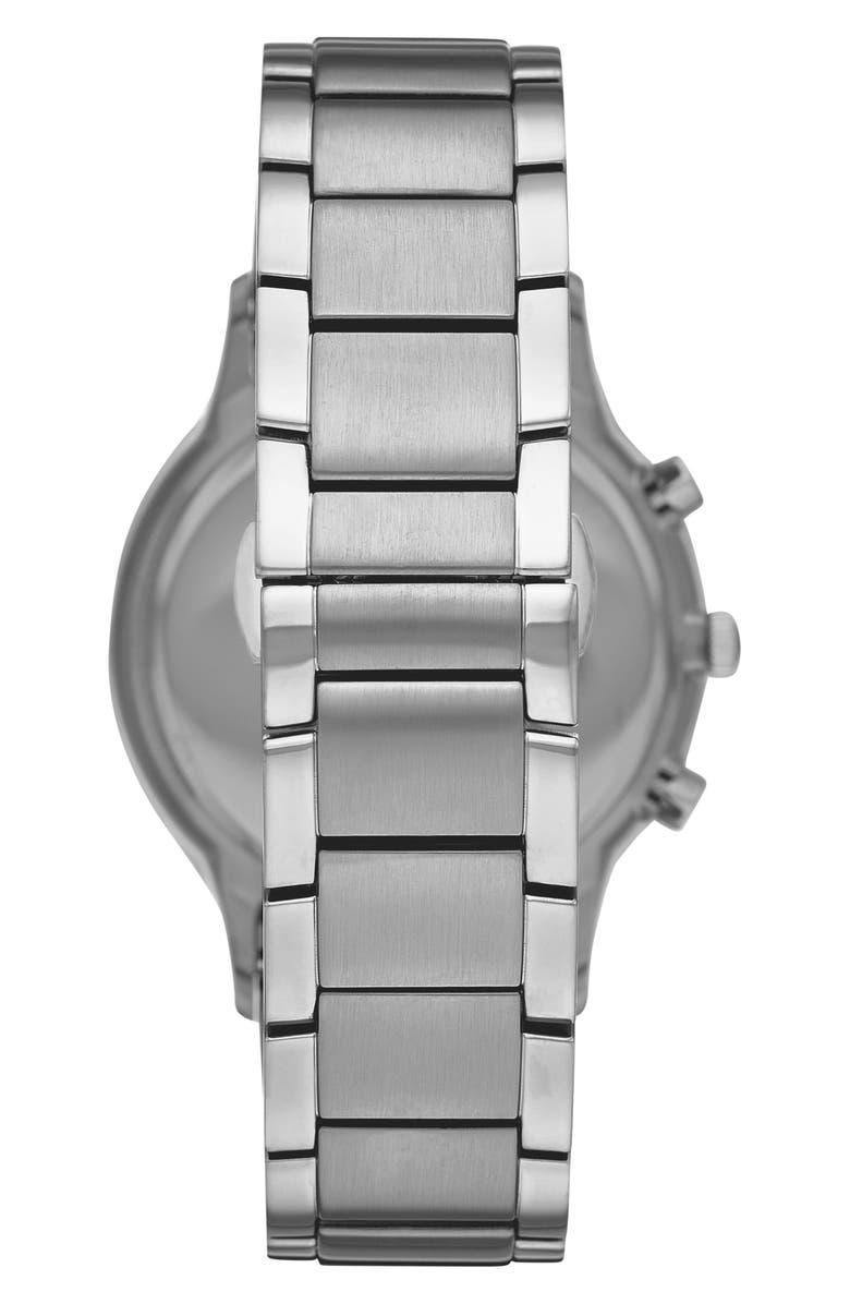 Emporio Armani Renato Chronograph Bracelet Watch, 43mm, Alternate, color, Silver
